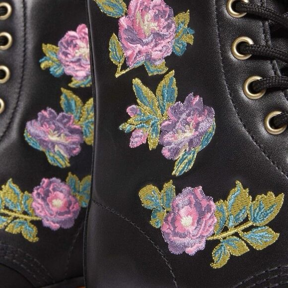 Dr Martens 1460 Vonda II Embroidered Floral Boots - Picture 3 of 16